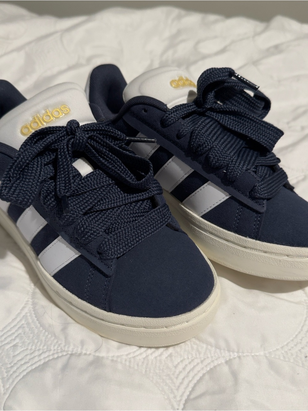 Adidas Grand Court Alpha Navy and White Sneakers